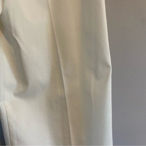 Reiss White Harper Cotton Wide Leg Suit Trousers - Picture 10 of 10